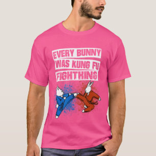 Camiseta Todos los conejitos eran Kung Fu luchando contra K