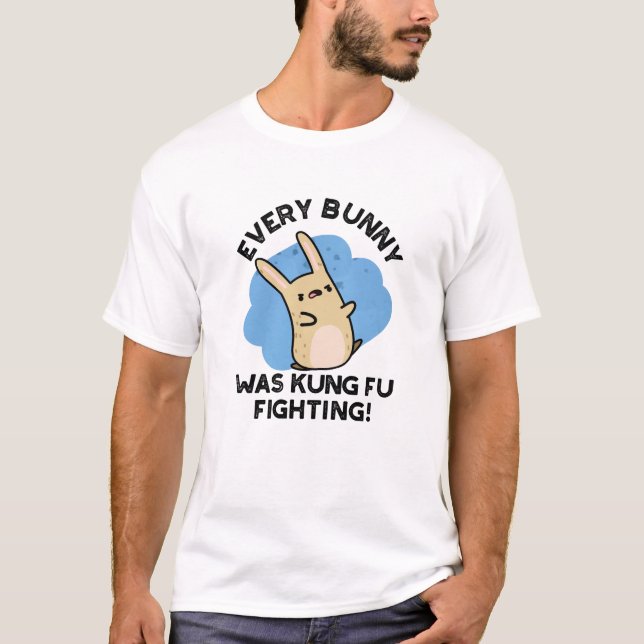 Camiseta Todos Los Conejos Fueron Kung Fu Luchando Conejo F (Anverso)