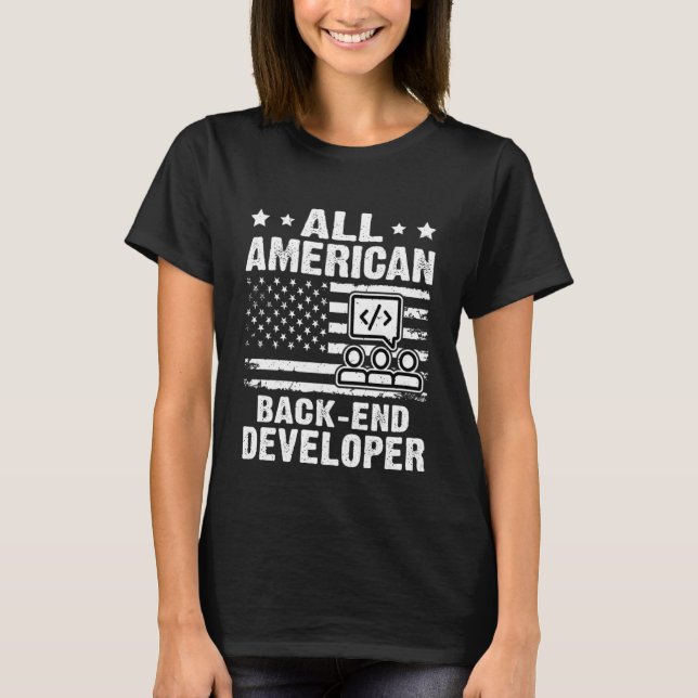 Camiseta Todos los desarrolladores de American Back end (Anverso)