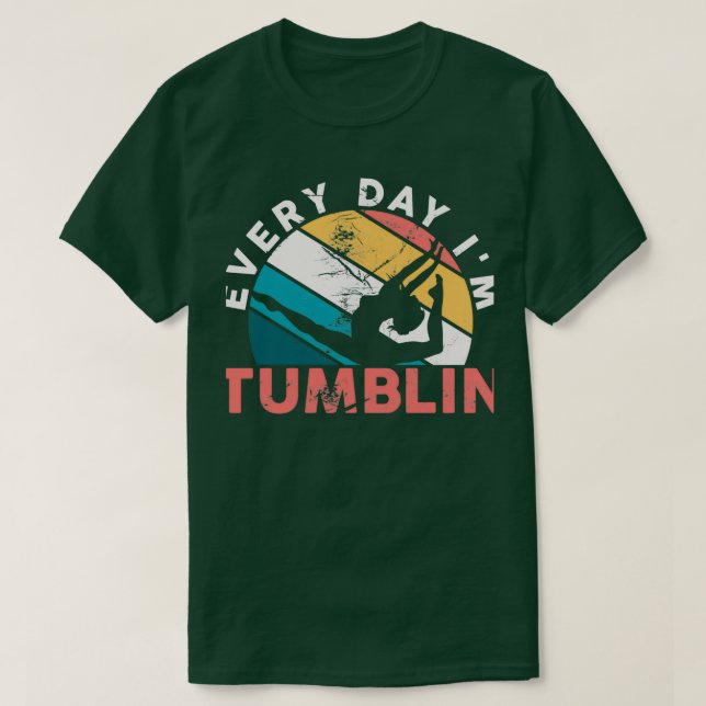 Camiseta Todos los días, en Tumblin, hago girar la gimnasia (Diseño del anverso)