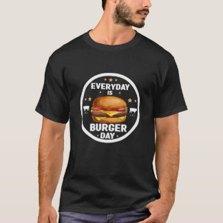 Camiseta Todos los días es día de hamburguesa Funny Papá Ca