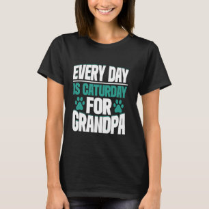 Camiseta Todos los días es sábado para el abuelo del gato