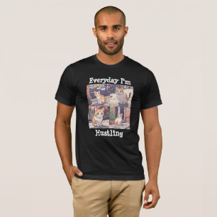Camiseta Todos los días estoy Hustling cat