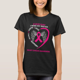 Camiseta Todos los días extraño a mi hermana el cáncer de m