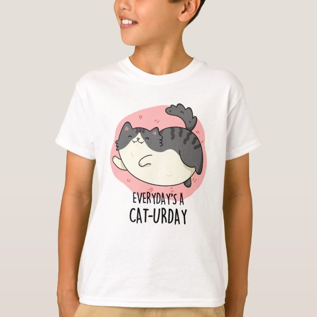 Camiseta Todos los días un gato divertido (Anverso)