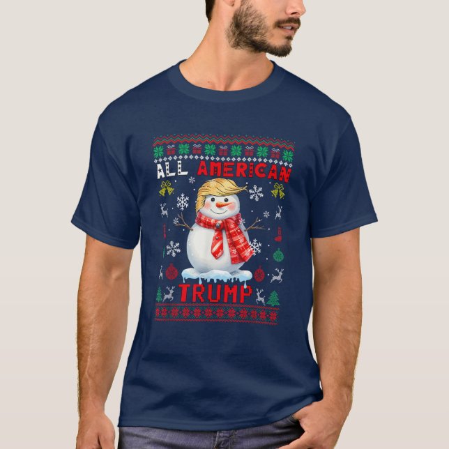 Camiseta Todos los estadounidenses de Trump felicitan a Sno (Anverso)