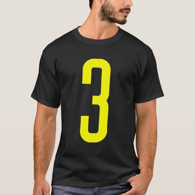 Camiseta Todos los fans deportivos Amarillo favorito número (Anverso)