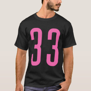 Camiseta Todos los fans deportivos Favorito Rosa Número 33