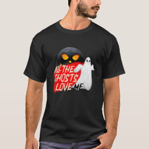 Camiseta TODOS LOS FANTASMAS ME AMAN con la cara de luna at