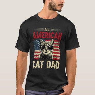 Camiseta Todos los felinos estadounidenses de papá gatos de