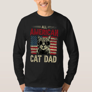 Camiseta Todos los felinos estadounidenses de papá gatos de