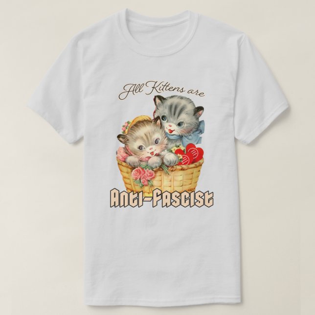 Camiseta Todos los gatitos son antifascistas (Diseño del anverso)