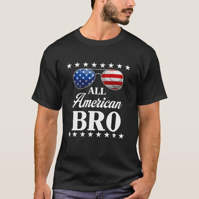 Camiseta Todos los hermanos americanos 4 de julio Gafas de  (Anverso)