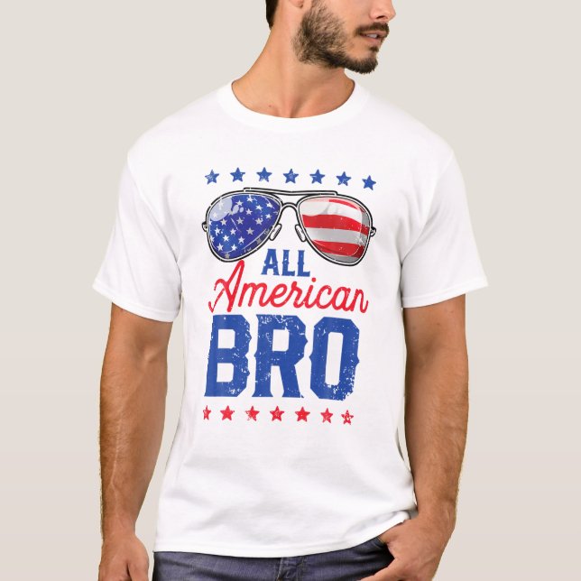Camiseta Todos Los Hermanos Estadounidenses 4 De Julio Homb (Anverso)