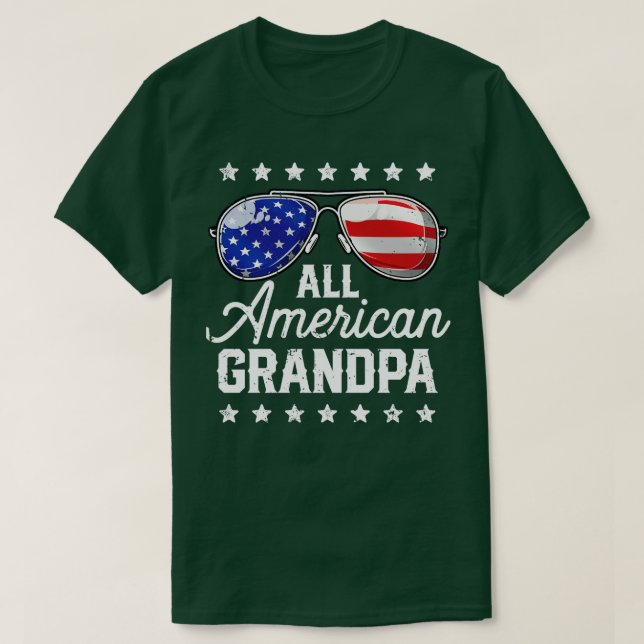 Camiseta Todos los hombres del Día del Abuelo Norteamerican (Diseño del anverso)
