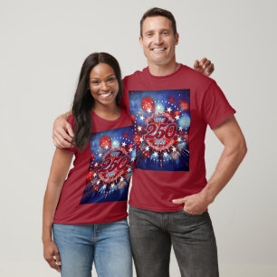 Camiseta Todos los hombres son creados fuegos artificiales
