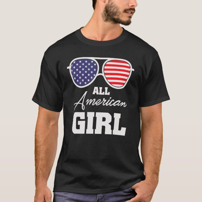 Camiseta Todos los lentes de sol Chica norteamericanos 4 de (Anverso)