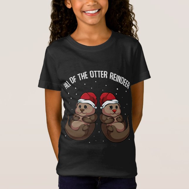 Camiseta Todos Los Navidades De Animales Del Mar De Los Ren (Anverso)