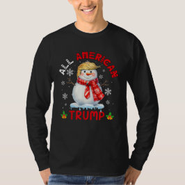 Camiseta Todos los Navidades estadounidenses de Trump Snowm