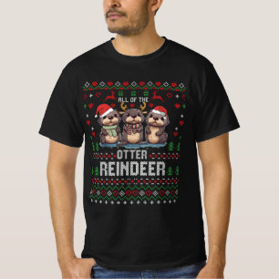 Camiseta Todos Los Navidades Feo De Los Otter Reindeer Sant