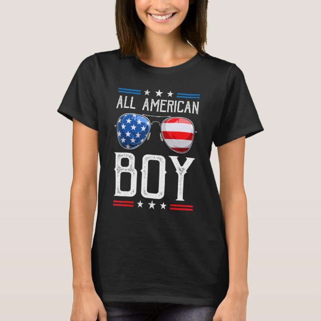 Camiseta Todos Los Niños Americanos 4 De Julio Son Gafas De (Anverso)