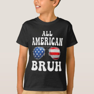 Camiseta Todos Los Niños Americanos Bruh 4 De Julio Tuitean