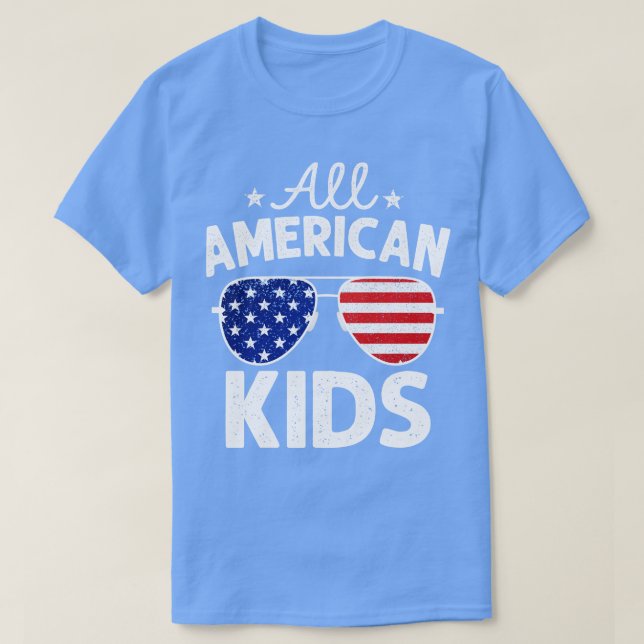 Camiseta Todos los niños americanos gafas de sol 4 de julio (Diseño del anverso)
