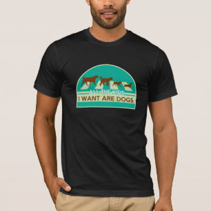 Camiseta todos los niños que quiero son perros