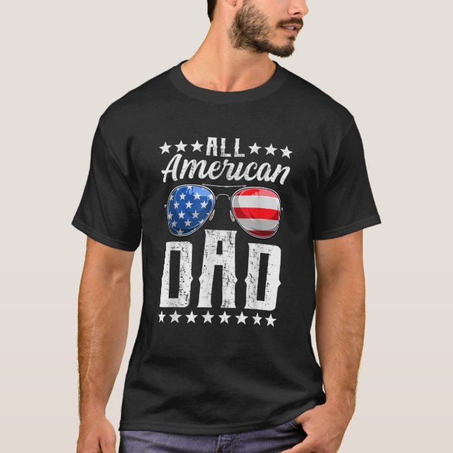 Camiseta Todos los norteamericanos, 4 de julio, Día de los  (Anverso)