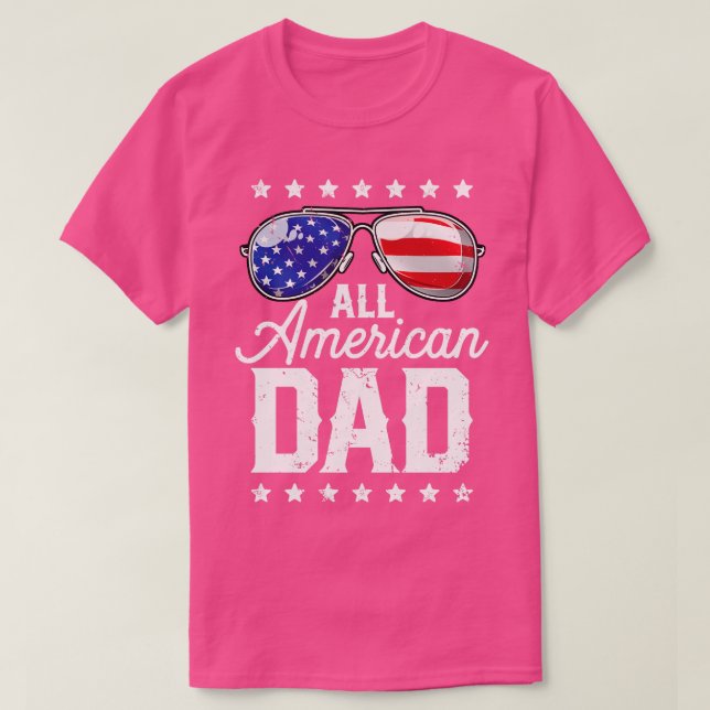 Camiseta Todos los norteamericanos de padre 4 de julio del  (Diseño del anverso)