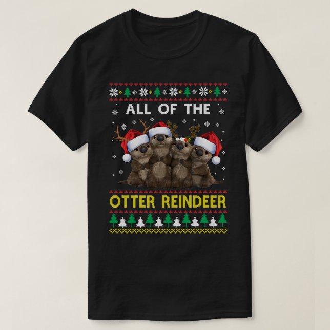 Camiseta Todos Los Otros Navidades De La Diversión De Renos (Diseño del anverso)