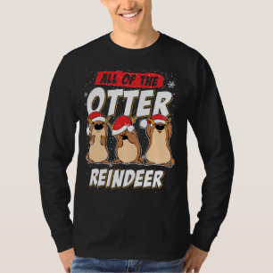 Camiseta Todos Los Otter Reindeer Funny Sea Otters Christm