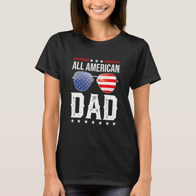 Camiseta Todos Los Papá Americanos Coinciden Con La Familia (Anverso)