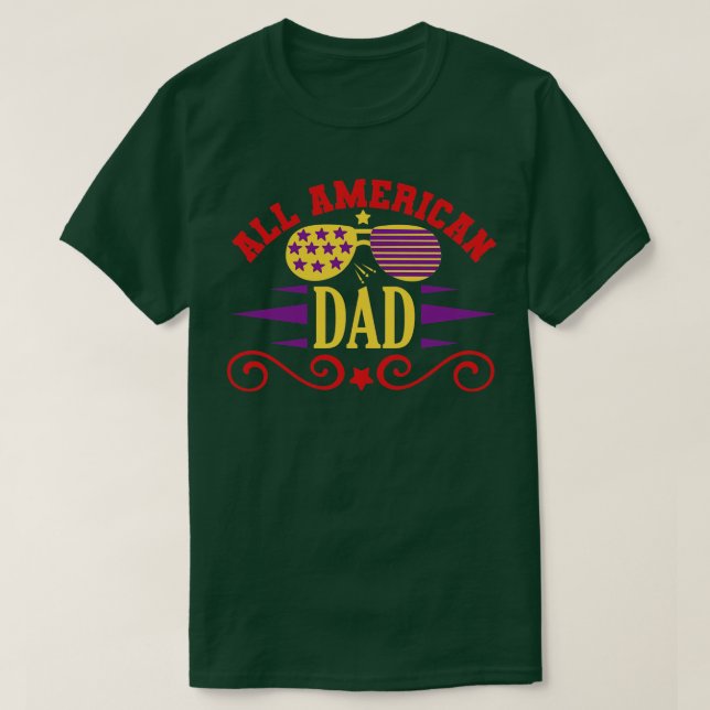 Camiseta Todos los papá norteamericanos gafas de sol de la  (Diseño del anverso)