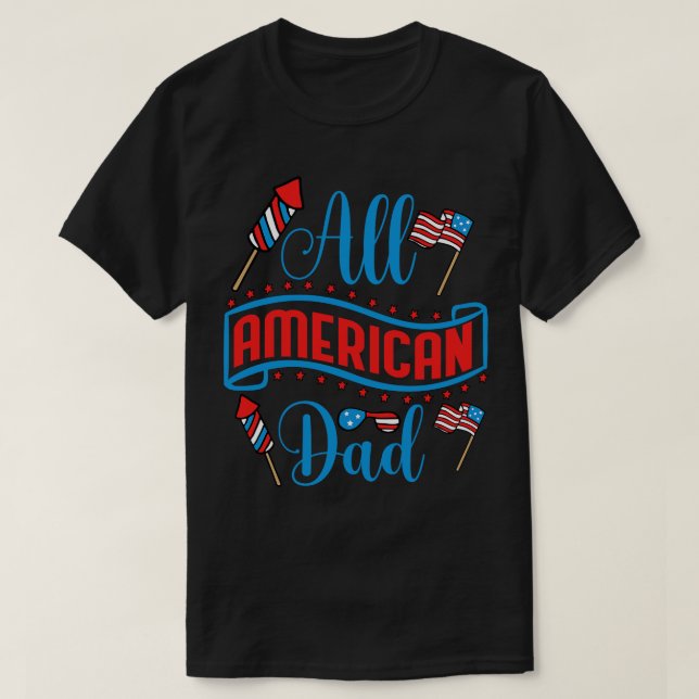 Camiseta Todos los papá norteamericanos gafas de sol de la  (Diseño del anverso)