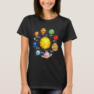 Camiseta Todos los planetas de sistemas solares espacio cie