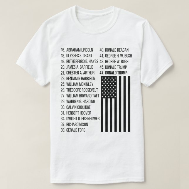 Camiseta Todos los presidentes republicanos en Estados Unid (Diseño del anverso)