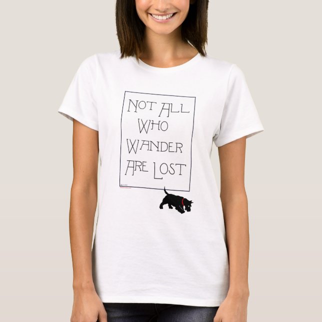 Camiseta Todos los que vagan... ¡Scotties también! (Anverso)