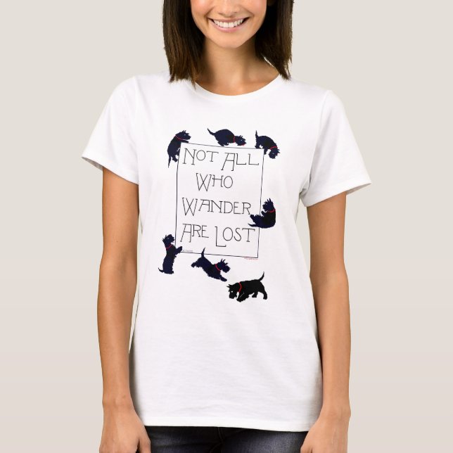 Camiseta Todos los que vagan... ¡Scotties también! (Anverso)
