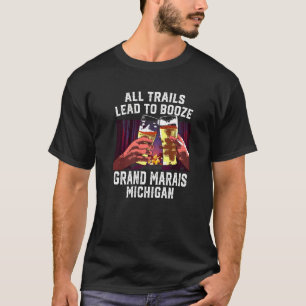 Camiseta Todos Los Senderos Llevan A Booze Grand Marais Cam
