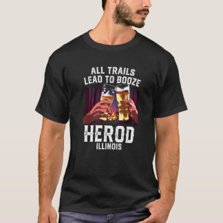 Camiseta Todos Los Senderos Llevan A Booze Herod Camping Il