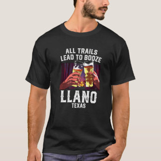 Camiseta Todos Los Senderos Llevan A Booze Llano Camping Te
