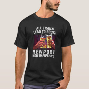 Camiseta Todos Los Senderos Llevan Al Booze Newport Camping