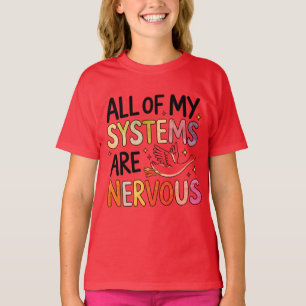Camiseta Todos los sistemas nervioso pájaro divertido