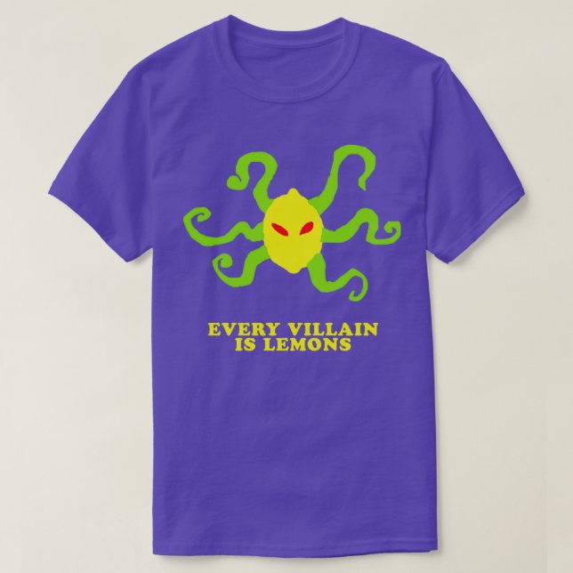 Camiseta todos los villanos son limones 1 (Diseño del anverso)