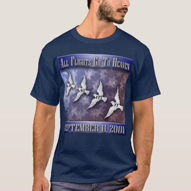 Camiseta Todos los vuelos van al cielo - Azul (Anverso)