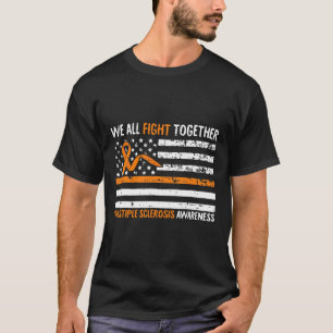 Camiseta Todos luchan juntos contra la bandera de la escler