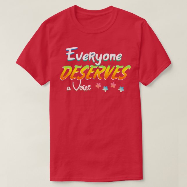 Camiseta Todos merecen una voz (Diseño del anverso)
