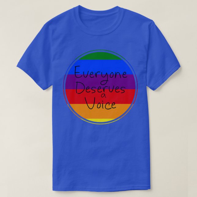 Camiseta Todos merecen una voz 6 (Diseño del anverso)