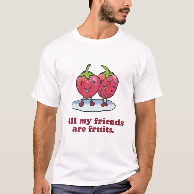 CAMISETA TODOS MIS AMIGOS SON FRUTAS (Anverso)